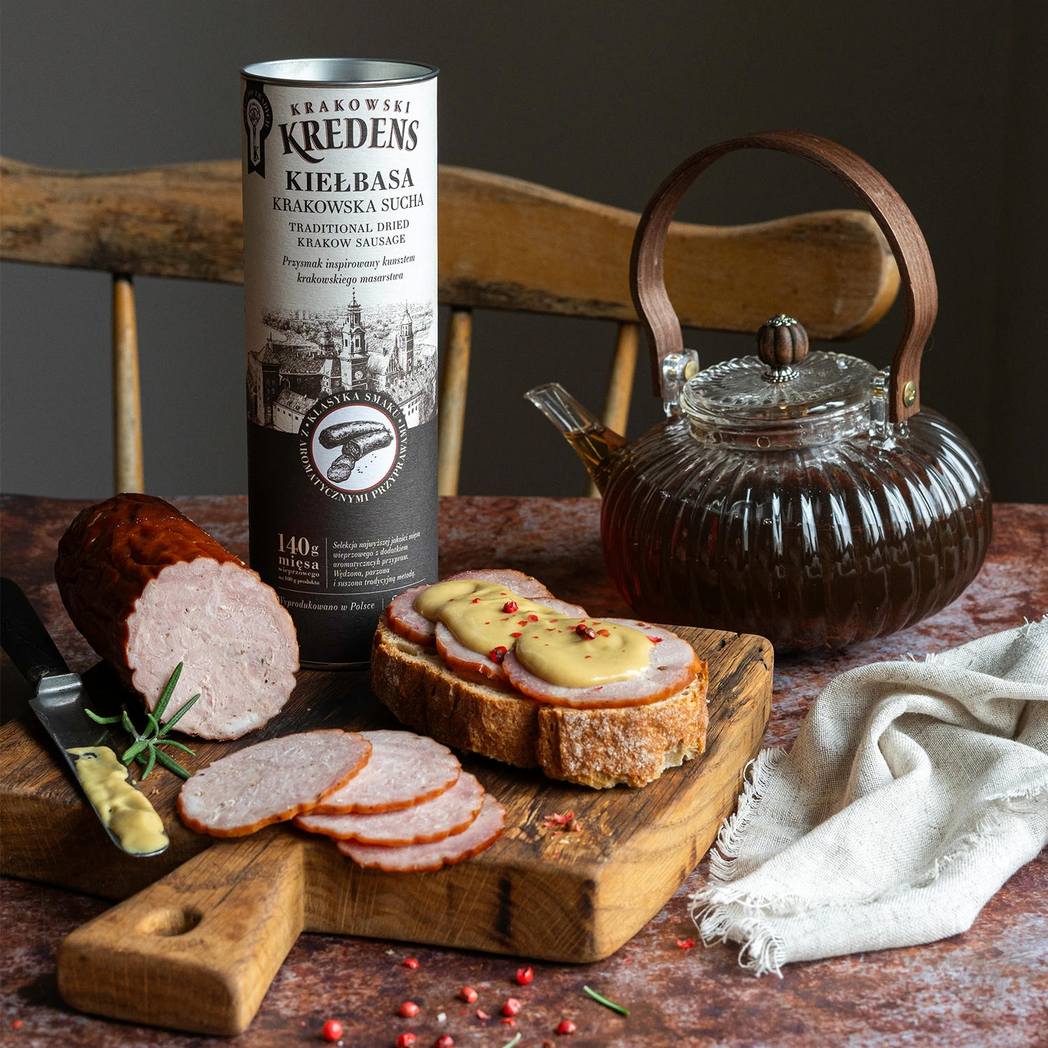 Kiełbasa Krakowska Sucha - Krakowski Kredens Kiełbasa Krakowska Sucha - Krakowski Kredens