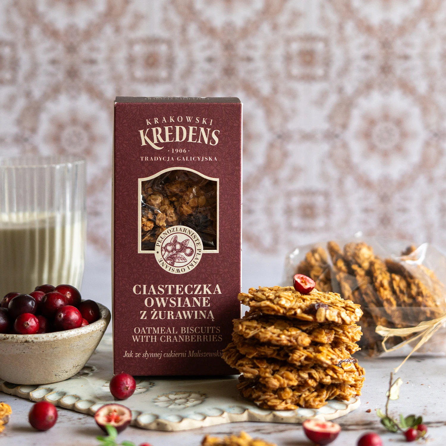 CIASTECZKA OWSIANE Z ŻURAWINĄ - Krakowski Kredens