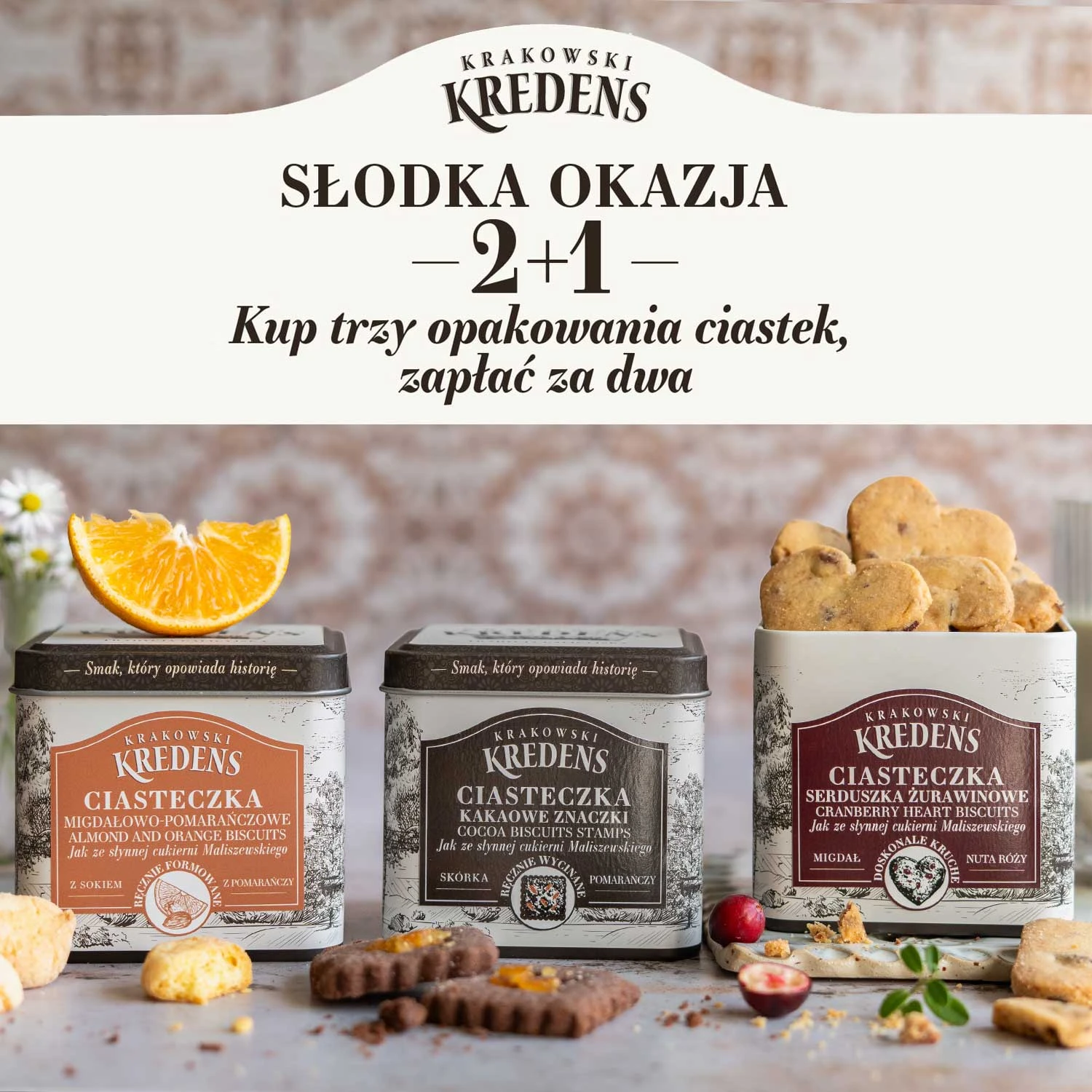 Zestaw promocyjny 2+1 Ciasteczka w Puszce