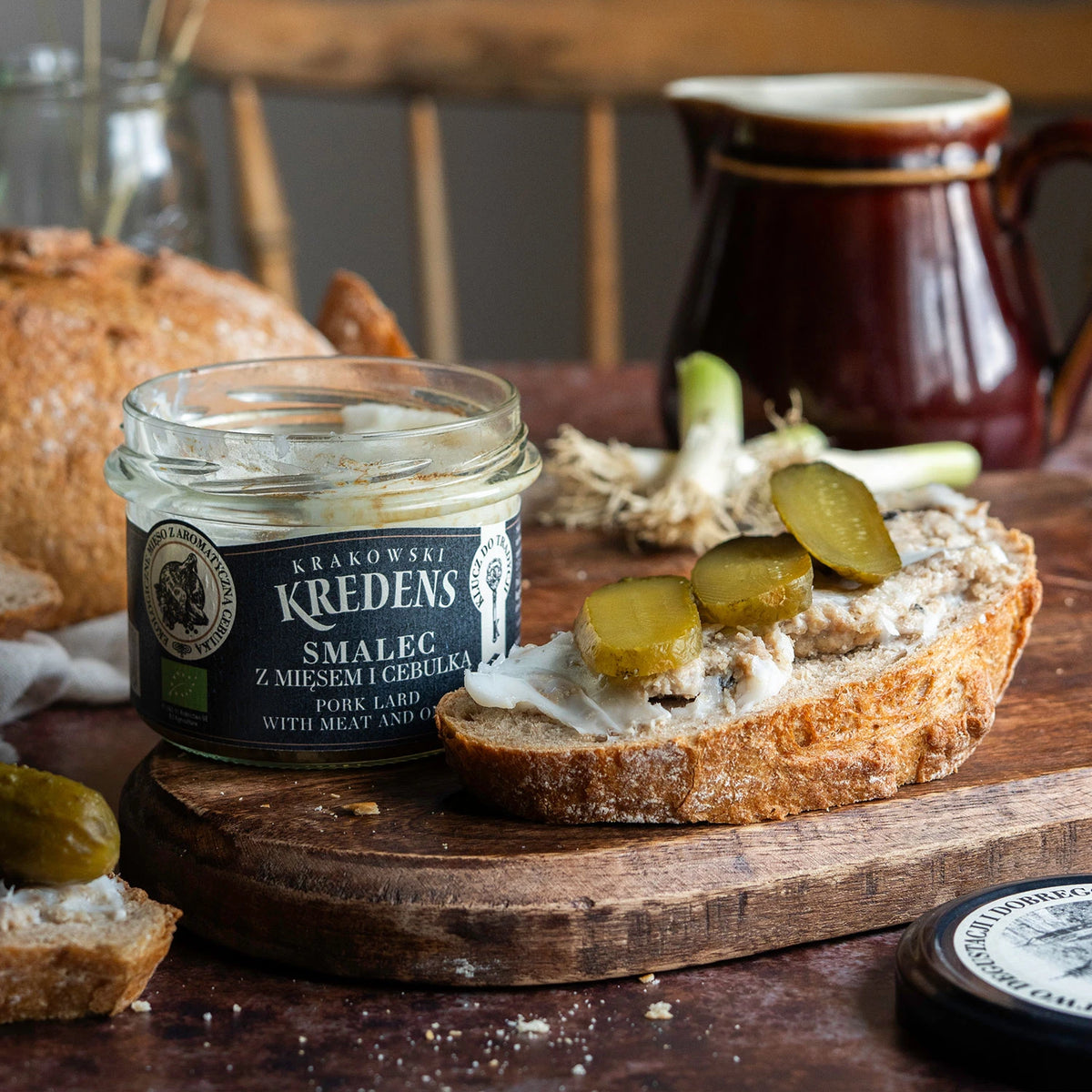 Smalec z mięsem i cebulką 180g