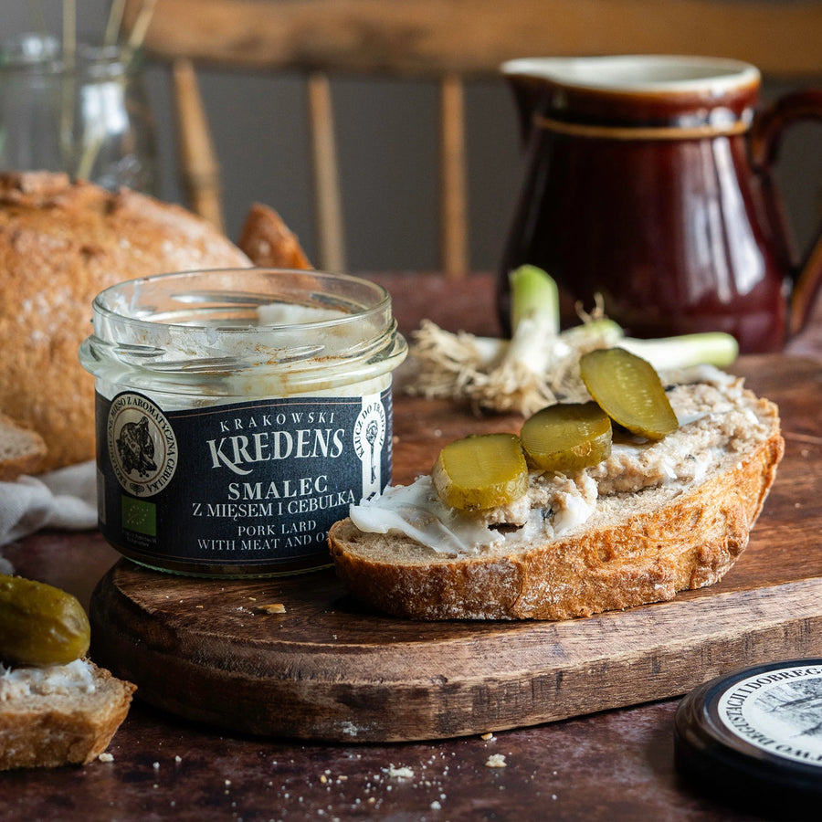 Smalec z mięsem i cebulką 180g