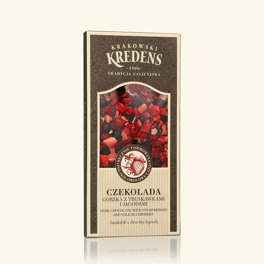 Czekolada gorzka z truskawkami i jagodami 85g