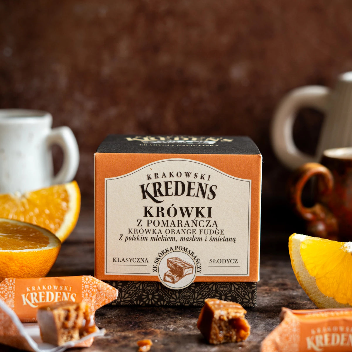 Krówki Krakowskie z Pomarańczą 150g - Kartonik