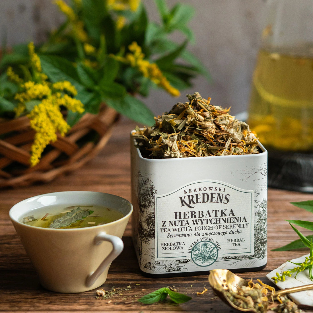Herbatka ziołowa z nutą Wytchnienia 80g - Puszka